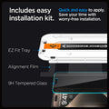 AGL06874 - iPhone 15 Pro Max Screen Protector EZ FIT GLAS.tR Privacy includes easy installation kit. Quick and easy to apply. Save your time with worry free installation. EZ Fit tray, Alignment film, 9H tempered glass.