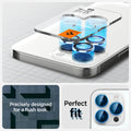 AGL05599 - iPhone 15 Pro / 15 Pro Max Optik Pro Lens Protector in silver precisely designed for a flush look. perfect fit.
