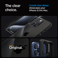 ACS06570 - iPhone 15 Pro Max Case Ultra Hybrid in matte black showing the clear choice. Crystal clear design showcases your iPhone 15 Pro Max