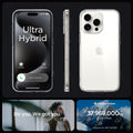 ACS06565 - iPhone 15 Pro Max Case Ultra Hybrid in crystal clear showing the different angles