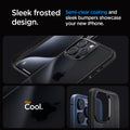 ACS06568 - iPhone 15 Pro Max Case Ultra Hybrid in frost black showing the sleek and frosted design. Semi-clear coating and sleek bumpers showcase your new iPhone