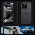 ACS06568 - iPhone 15 Pro Max Case Ultra Hybrid in frost black showing the different angles