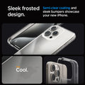ACS06567 - iPhone 15 Pro Max Case Ultra Hybrid in frost clear showing the  sleek and frosted design. Semi-clear coating and sleek bumpers showcase your new iPhone