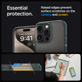 ACS06569 - iPhone 15 Pro Max Case Ultra Hybrid in frost green showing the essential protection. Raised edges prevent surface scratches on the camera and screen