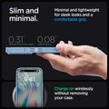 ACS06572 - iPhone 15 Pro Max Case Ultra Hybrid in sierra blue showing the slim and minimal. Minimal and lightweight for sleek looks and a comfortable grip. 0.31