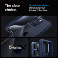 ACS06573 - iPhone 15 Pro Max Case Ultra Hybrid in navy blue showing the clear choice. Crystal clear design showcases your iPhone 15 Pro Max