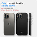 ACS03281 - iPhone 13 Pro Case Mag Armor in black showing the compatibility only with iPhone 13 Pro. Not compatible with iPhone 13 mini | 13 | 13 Pro Max