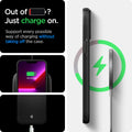 ACS03226 - iPhone 13 Pro Max Case Mag Armor in black showing supporting every possible way of charging without taking off the case