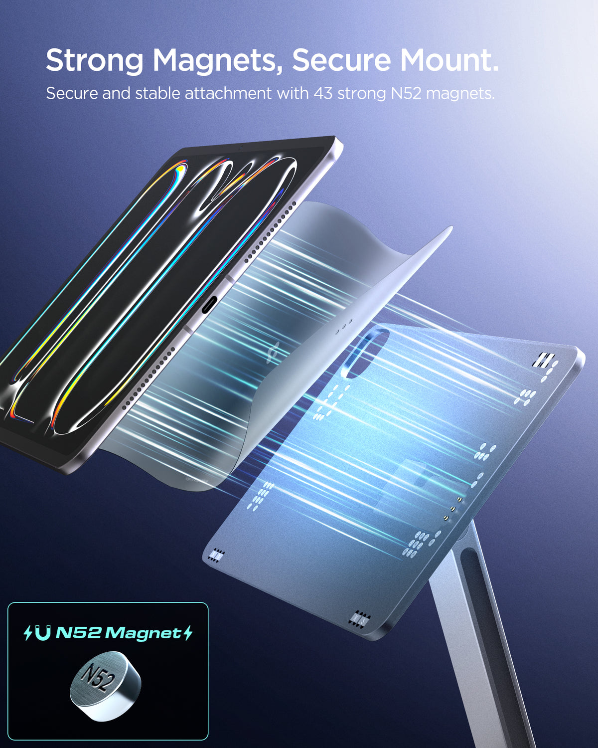 AMP09838 - iPad Pro 11" (2024) Magnetic Wireless Charging Stand (MagFit)