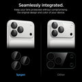 AGL12043 - iPhone 18 Pro Max / iPhone 18 Pro Optik Pro EZ Fit Lens Protector in black showing individual lens protectors compared with a full camera cover for a seamless integrated appearance.