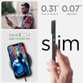 ACS04891 - iPhone 14 Plus Case Liquid Air in matte black showing the optimal slimness. 0.31