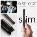 ACS04911 - iPhone 14 Plus Case Slim Armor CS in black showing the back showing optimal slimness. 0.31
