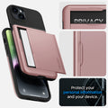 ACS04912 - iPhone 14 Plus Case Slim Armor CS in rose gold showing privacy. protect your personal information and your device.