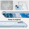 ACS04902 - iPhone 14 Plus Case Ultra Hybrid (MagFit) in white showing the perfect clear design to show off your iPhone. Keep it original.
