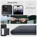 ACS04982 - iPhone 14 Pro Case Slim Armor CS in metal slate iPhone 14 pro max Not compatible with iPhone 14, 14plus, 14 pro. Slim armor cs. Carry the essentials. Designed by spigen.