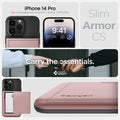 ACS04981 - iPhone 14 Pro Case Slim Armor CS in rose gold iPhone 14 pro max Not compatible with iPhone 14, 14plus, 14 pro. Slim armor cs. Carry the essentials. Designed by spigen.