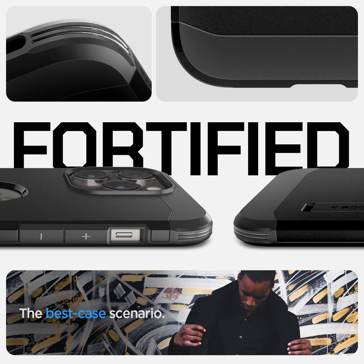 ACS04985 - iPhone 14 Pro Case Tough Armor (MagFit) in black fortified. The best case scenario.