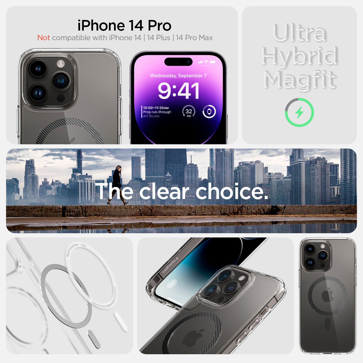 ACS04971 - iPhone 14 Pro Case Ultra Hybrid (MagFit) in carbon fiber Not compatible with iPhone 14, 14plus, 14 pro max. ultra hybrid magfit. the clear choice