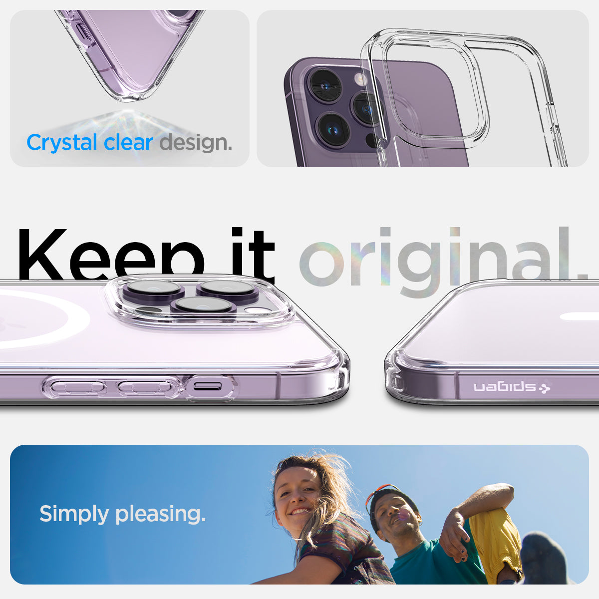 ACS04969 - iPhone 14 Pro Case Ultra Hybrid (MagFit) in white Keep it original. Simply pleasing