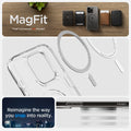 ACS04827 - iPhone 14 Pro Max Case Ultra Hybrid (MagFit) in carbon fiber showing magfit. reimagine the way you snap into reality.