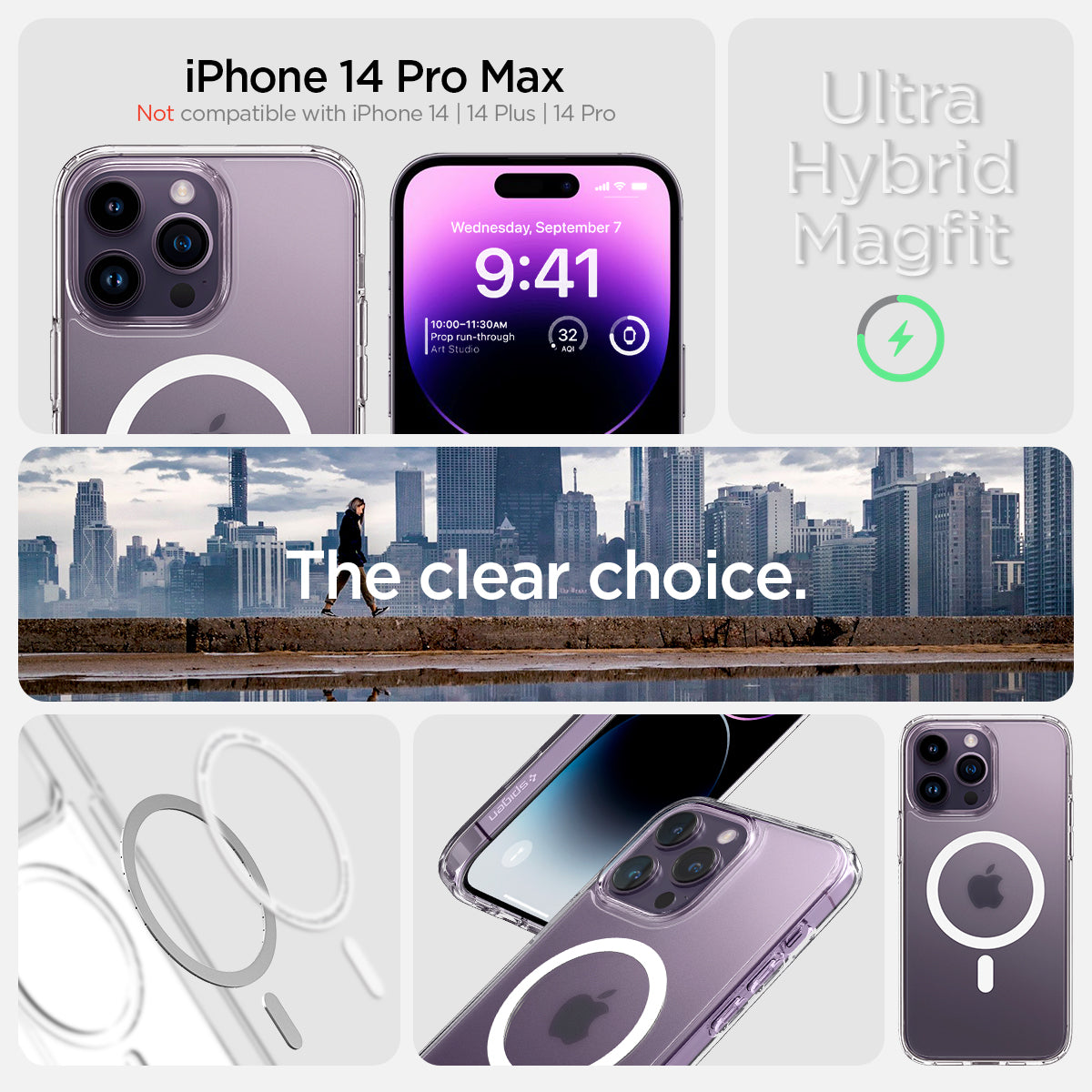 ACS05583 - iPhone 14 Pro Max Case Ultra Hybrid (MagFit) in frost clear 