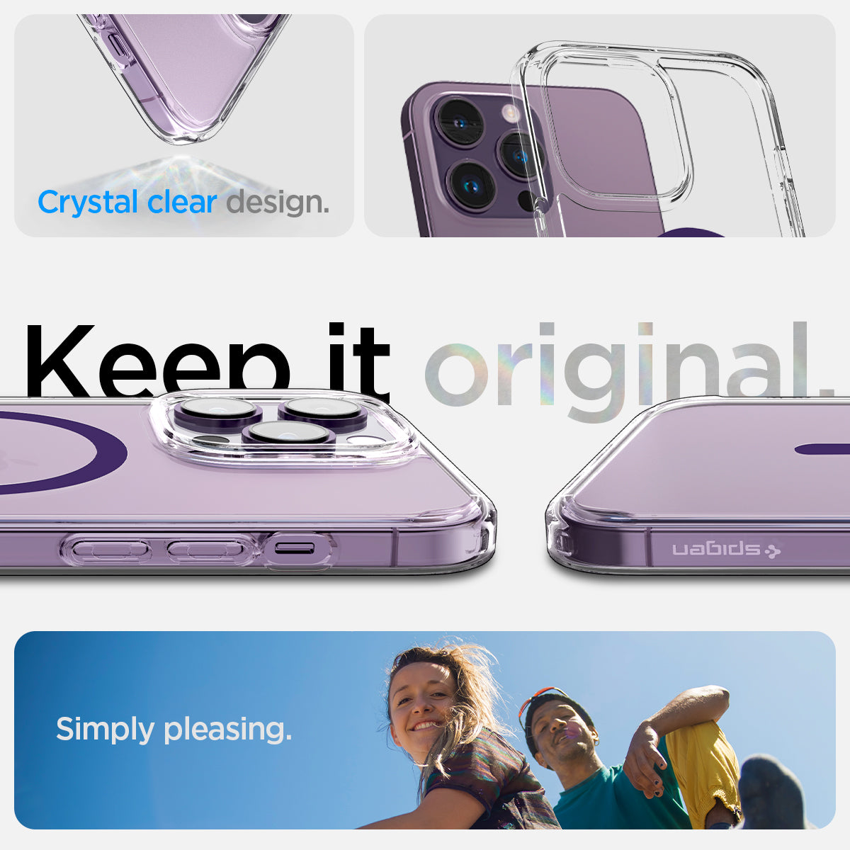 ACS05581 - iPhone 14 Pro Max Case Ultra Hybrid (MagFit) in deep purple Keep it original. Simply pleasing