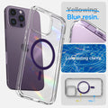 ACS05581 - iPhone 14 Pro Max Case Ultra Hybrid (MagFit) in deep purple  blue resin. Long lasting clarity.