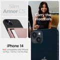 ACS05059 - iPhone 14 Case Slim Armor CS in rose gold  showing slim armor cs. carry the essentials. iPhone 14 plus. Not compatible with iPhone 14, 14 pro, 14 pro max.
