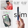 ACS05064 - iPhone 14 Case Tough Armor (MagFit) in navy blue optimal slimness. Out of battery? Just charge on. 0.31