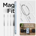 ACS05050 - iPhone 14 Case Ultra Hybrid (MagFit) in carbon fiber showing magfit. Reimagine the way you snap into reality.