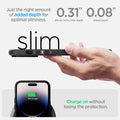 ACS04844 - iPhone 14 Pro Max Case Mag Armor (MagFit) in matte black  just the right amount of added depth for optimal slimness. Charge on without losing the protection.