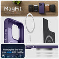 ACS05584 - iPhone 14 Pro Max Case Mag Armor (MagFit) in deep purple showing magfit. Magfit accessories not included. Reimagine he way you snap into reality.