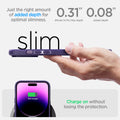 ACS05584 - iPhone 14 Pro Max Case Mag Armor (MagFit) in deep purple  just the right amount of added depth for optimal slimness. Charge on without losing the protection.