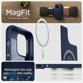 ACS04845 - iPhone 14 Pro Max Case Mag Armor (MagFit) showing magfit. Magfit accessories not included. Reimagine he way you snap into reality.