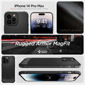 ACS04812 - iPhone 14 Pro Max Case Rugged Armor (MagFit) in matte black iPhone 14 pro max. not compatible with iPhone 14 , 14 plus, 14 pro. Rugged armor magfit.