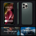ACS06706 - iPhone 15 Pro Case Liquid Air in abyss green showing the different angles. do you. we got you.