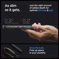 ACS06591 - iPhone 15 Pro Max Case Slim Armor CS in metal slate as slim as it gets. Just the right amount of added depth for optimal slimness and grip. drop the bulk. free up space in your pocket.