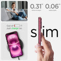 ACS08193 - iPhone 16 Case Liquid Crystal Glitter in Rose Quartz  optimal slimess. out of battery? just charge on. 0.31