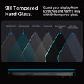 AGL07908 - iPhone 16 Pro Max GLAS.tR EZ Fit Privacy showing the 9H Tempered Hard Glass. Guard your display from scratches and harm's way with 9H tempered glass. Layers of parts of the glass