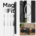 ACS08214 - iPhone 16 Case Rugged Armor (MagFit) in Matte Black showing the MagFit compatibility