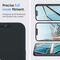 AGL03386 - iPhone 16e Screen Protector EZ FIT GLAS.tR (Sensor Protection) showing the precise full cover fitment