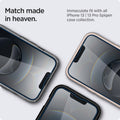 AGL03386 - iPhone 16e Screen Protector EZ FIT GLAS.tR (Sensor Protection) showing the match made in heaven, immaculate fit for device.