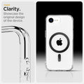 ACS09140 - iPhone 17e Case Ultra Hybrid (MagFit) in Carbon Fiber showing the crystal clarity. Showcase the original design of the device