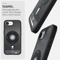 ACS09146 - iPhone 16e Case Ultra Hybrid Classic (MagFit) in Classic Black showing the classic Iconic. Remaining the iconic iPod design into a form factor