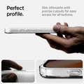 ACS09145 - iPhone 16e Case Ultra Hybrid (MagFit) in Frost White showing the perfect profile. Slim silhouette with precise cutouts for easy access for all buttons
