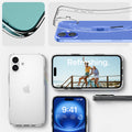 ACS08065 - iPhone 16 Plus Case Liquid Crystal Glitter in Crystal Quartz showing refreshing and details.