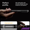 ACS08151 - iPhone 16 Pro Case Enzo Aramid in Black Silver perfect profile. Slim silhouette with precise cutouts for easy access for all buttons.