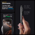 ACS08113 - iPhone 16 Pro Case Liquid Crystal Glitter in Crystal Quartz lightweight slimness. Just the right amount of added depth for slimness. Out of battery? Just charge on.