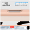 ACS09071 - iPhone 16 Pro Case Ultra Hybrid T (MagFit + Camera Control) in Frost Rose Titanium showing the touch sensitive, camera control enabled cover with a tactile feel and smart functionality