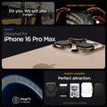 ACS09114 - iPhone 16 Pro Max Case Liquid Air T (MagFit + Camera Control) in Matte Black showing the seamless camera control and magfit compatible